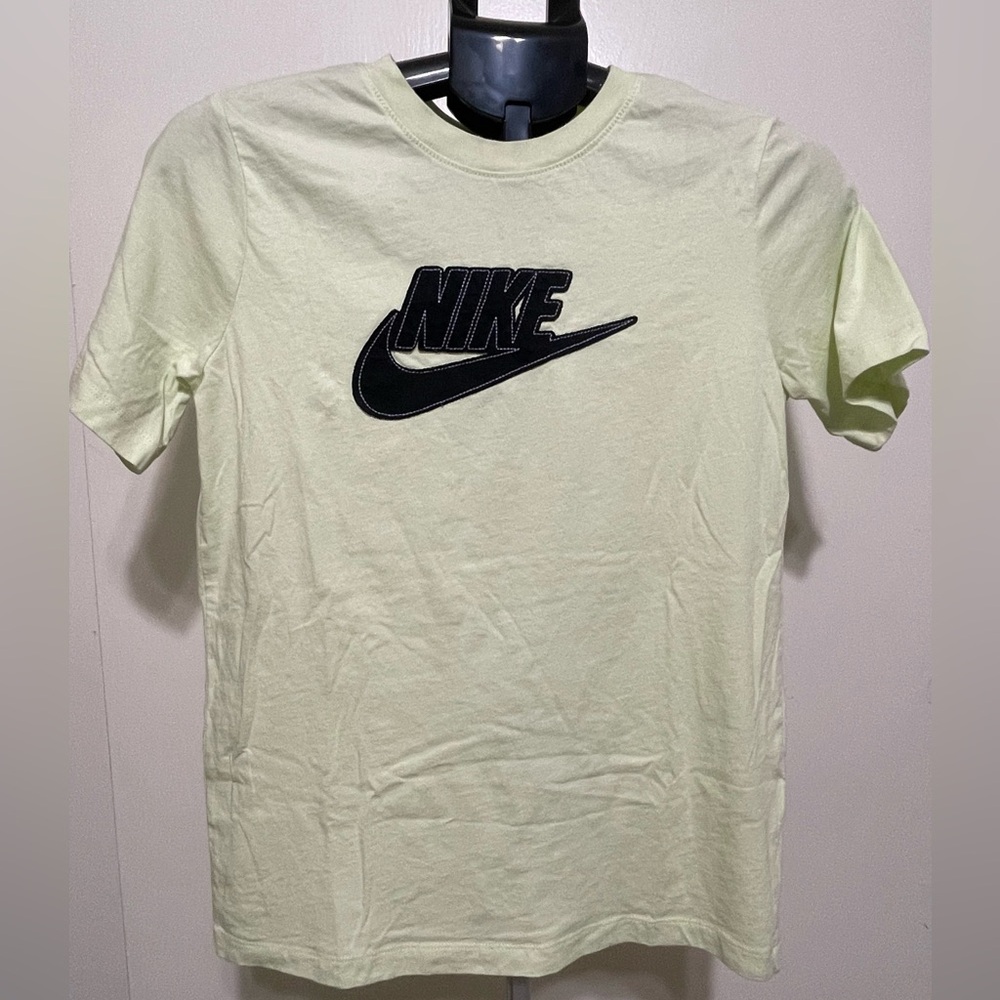 Nike Kids Soft Lime Tee with Black Logo